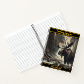 Moose bij een rustige bosstroom notitieboek (Binnen)