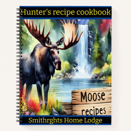 Moose bij een rustige herfstwaterval notitieboek (Voorkant)