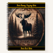 Moose bij een rustige rivier notitieboek (Voorkant)