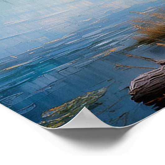 Moose bij Lake 3 Poster (Hoek)