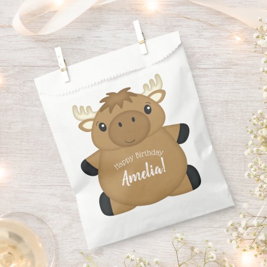 Moose Birthday Party Bedankzakje (Geknipt)