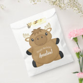 Moose Birthday Party Bedankzakje (Gezegeld)