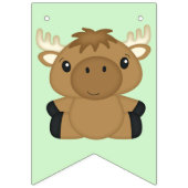 Moose Birthday Party Green Vlaggetjes (Eerste vlag)