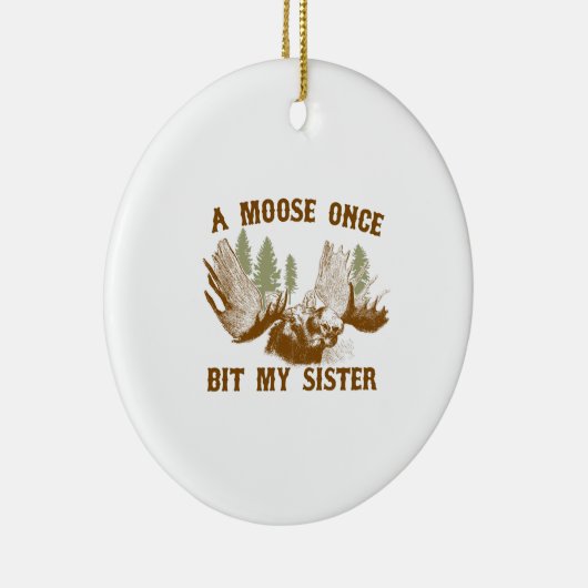 Moose Bite Keramisch Ornament (Rechts)