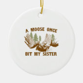 Moose Bite Keramisch Ornament (Voorkant)