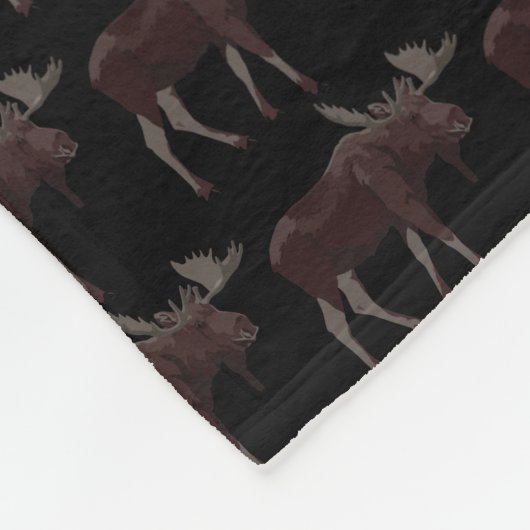 Moose Blankets Moose Art Blanket Custom Beddengoed Fleece Deken (Hoek)