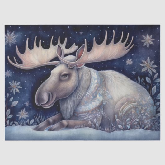 Moose Boho Mystieke Kunst Tissuepapier (Voorkant)