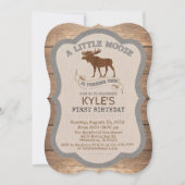 Moose Boy 1e verjaardag uitnodiging (Voorkant)