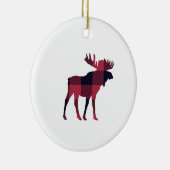 Moose Buffalo Check keramisch Ornament (Rechts)