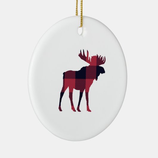 Moose Buffalo Check keramisch Ornament (Rechts)