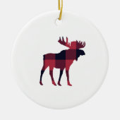 Moose Buffalo Check keramisch Ornament (Voorkant)