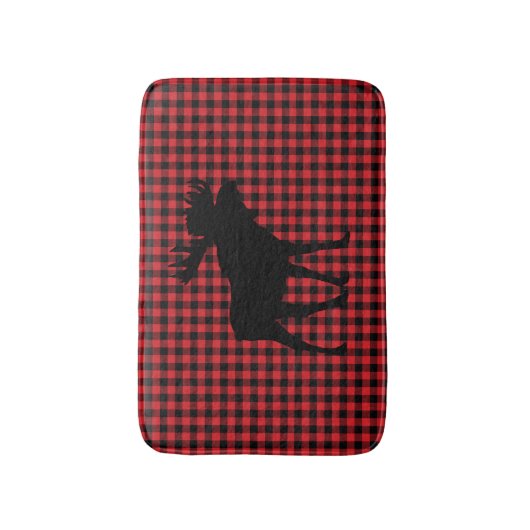 Moose Buffalo Check Mountain Living Bath Mat (Voorkant Verticaal)