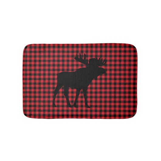 Moose Buffalo Check Mountain Living Bath Mat (Voorkant)