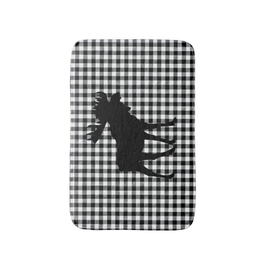Moose Buffalo Check Mountain Living Bath Mat (Voorkant Verticaal)