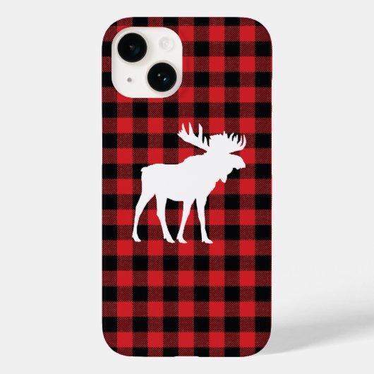 Moose Buffalo Check Wilderness Cabin Case-Mate iPhone Case (Achterkant)