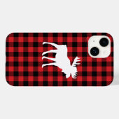 Moose Buffalo Check Wilderness Cabin Case-Mate iPhone Case (Achterkant (horizontaal))
