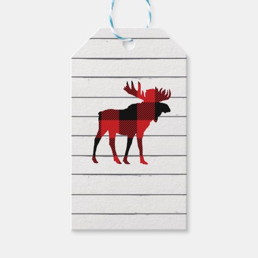 Moose Buffalo Controleer Wilderness Gift Labels Cadeaulabel (Voorkant)