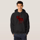 Moose Buffalo Rood Plaid Hoodie (Voorkant volledig)