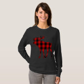 Moose Buffalo Rood Plaid T-shirt (Voorkant volledig)