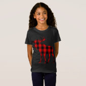 Moose Buffalo Rood Plaid T-shirt (Voorkant volledig)