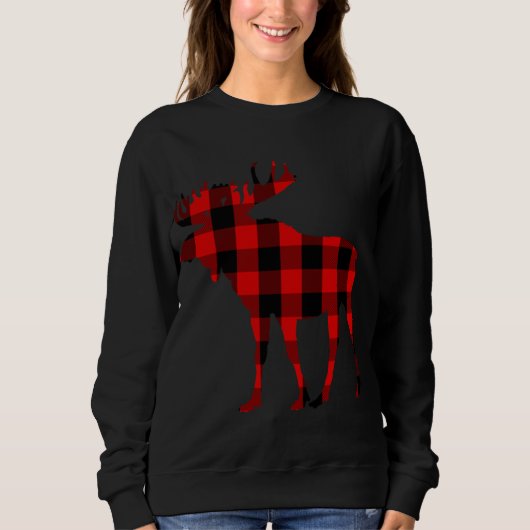 Moose Buffalo Rood Plaid Trui (Voorkant)