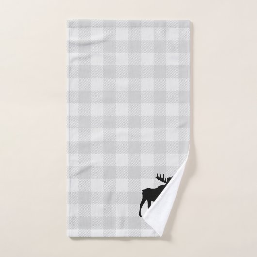 Moose Cabin Check Patroon Badhanddoek Set Bad Handdoek (Handdoek)