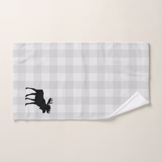 Moose Cabin Check Patroon Badhanddoek Set Bad Handdoek (Handdoek)