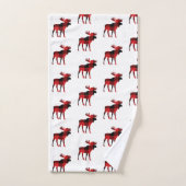Moose Cabin Check Patroon Badhanddoek Set Bad Handdoek (Handdoek)