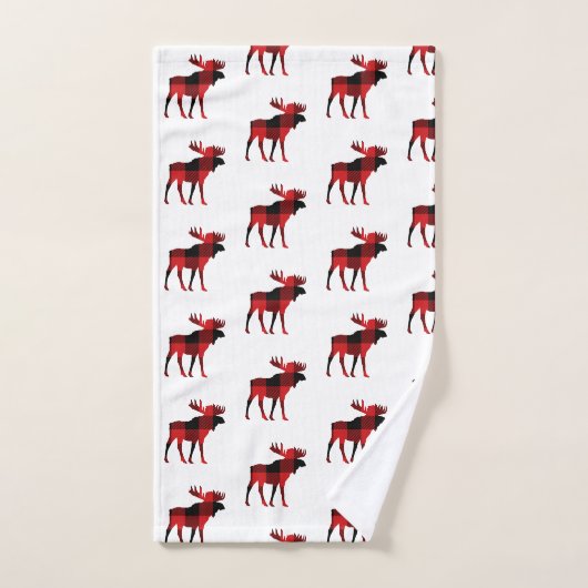 Moose Cabin Check Patroon Badhanddoek Set Bad Handdoek (Handdoek)