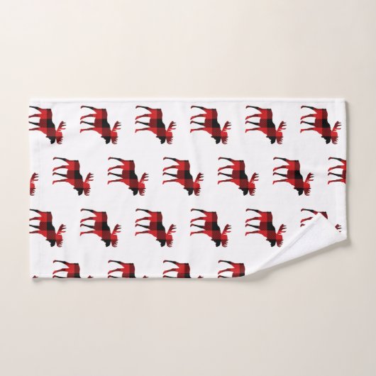 Moose Cabin Check Patroon Badhanddoek Set Bad Handdoek (Handdoek)