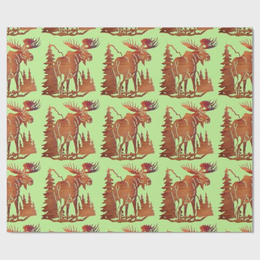 "Moose" Cadeaupapier (Vlak)