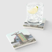 Moose Cafe, Asheville, Moose Cafe Stenen Onderzetter (Zijkant)