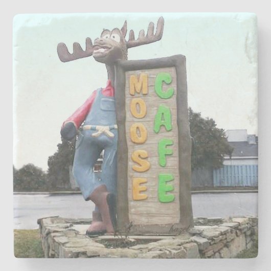 Moose Cafe, Asheville, Moose Cafe Stenen Onderzetter (Voorkant)
