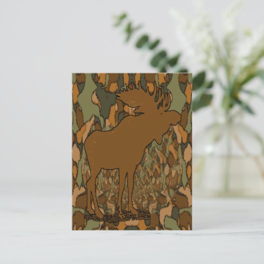 Moose Camouflage Gifts and Invitations Briefkaart (Staand voorkant)