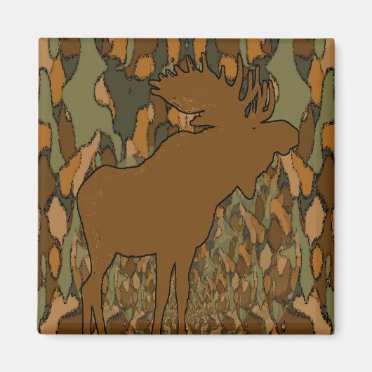 Moose Camouflage Gifts and Invitations Magneet (Voorkant)