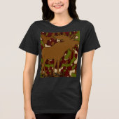 Moose Camouflage Gifts Tri-Blend Shirt (Voorkant)