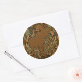 Moose Camouflage Ronde Sticker (Envelop)