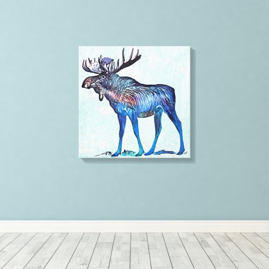 Moose Canvas Afdruk (Insitu (Houten vloer))