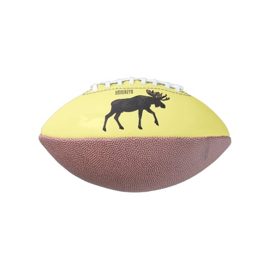 Moose cartoon illustratie american football (Gedraaid 90)