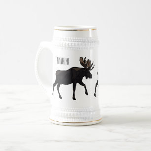 Moose cartoon illustratie bierpul