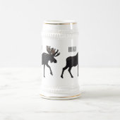 Moose cartoon illustratie bierpul (Center)