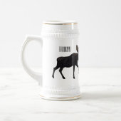 Moose cartoon illustratie bierpul (Links)