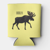 Moose cartoon illustratie blikjeskoeler (Voorkant)