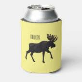 Moose cartoon illustratie blikjeskoeler (Blikje Achterkant)