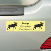 Moose cartoon illustratie bumpersticker (Op auto)