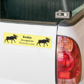 Moose cartoon illustratie bumpersticker (Op Truck)