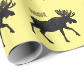 Moose cartoon illustratie cadeaupapier (Rol Hoek)