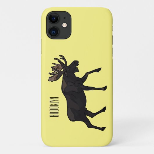Moose cartoon illustratie Case-Mate iPhone case (Achterkant)