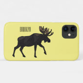 Moose cartoon illustratie Case-Mate iPhone case (Achterkant (horizontaal))