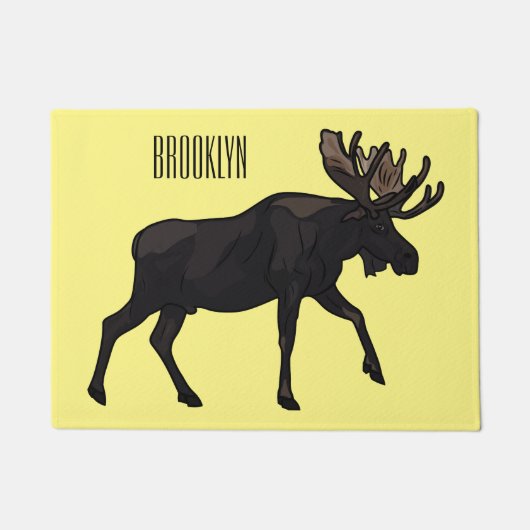Moose cartoon illustratie deurmat (Voorkant)